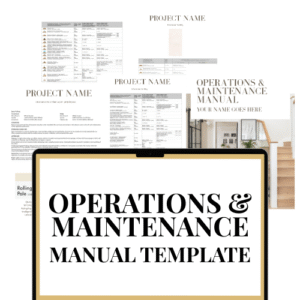 Operations and Maintenance Manual Template