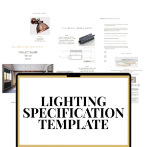 Lighting Specifications Template