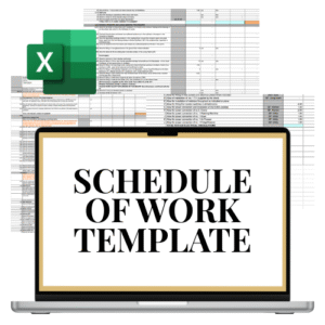 Schedule of work (Excel)